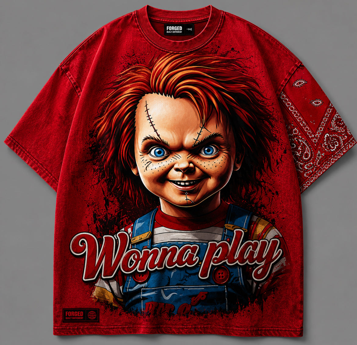Luxury Heavyweight Graphic Streetwear T-Shirt | Wonna Play Premium Oversized Tee