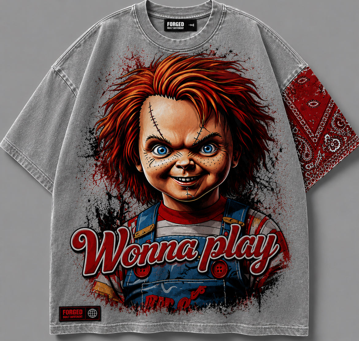Luxury Heavyweight Graphic Streetwear T-Shirt | Wonna Play Premium Oversized Tee