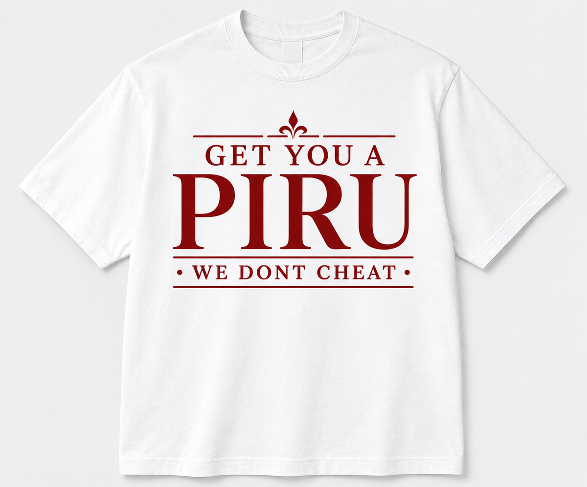 Get You a Piru — We Don’t Cheat | Premium Red Streetwear T-Shirt