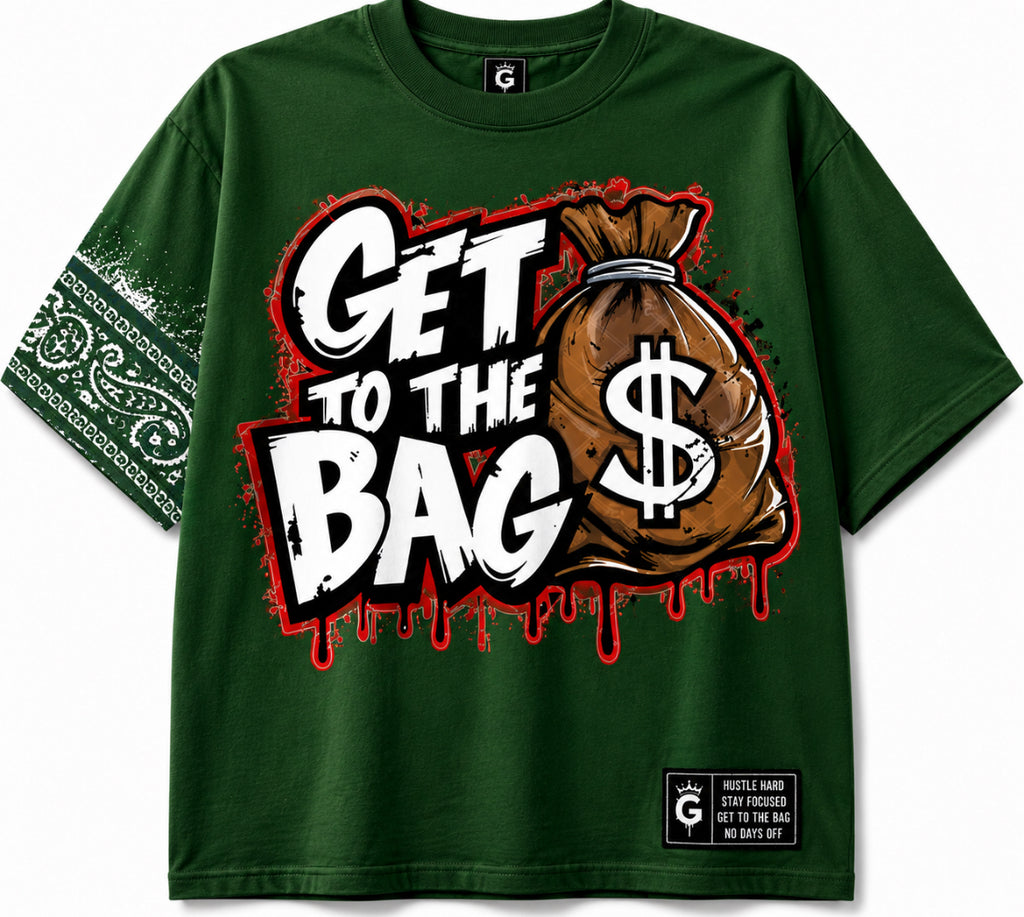 GET TO THE BAG Premium Heavyweight Streetwear Graphic T-Shirt