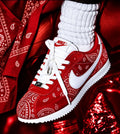 Red Bandana Streetwear Sneakers – Bold Paisley Edition