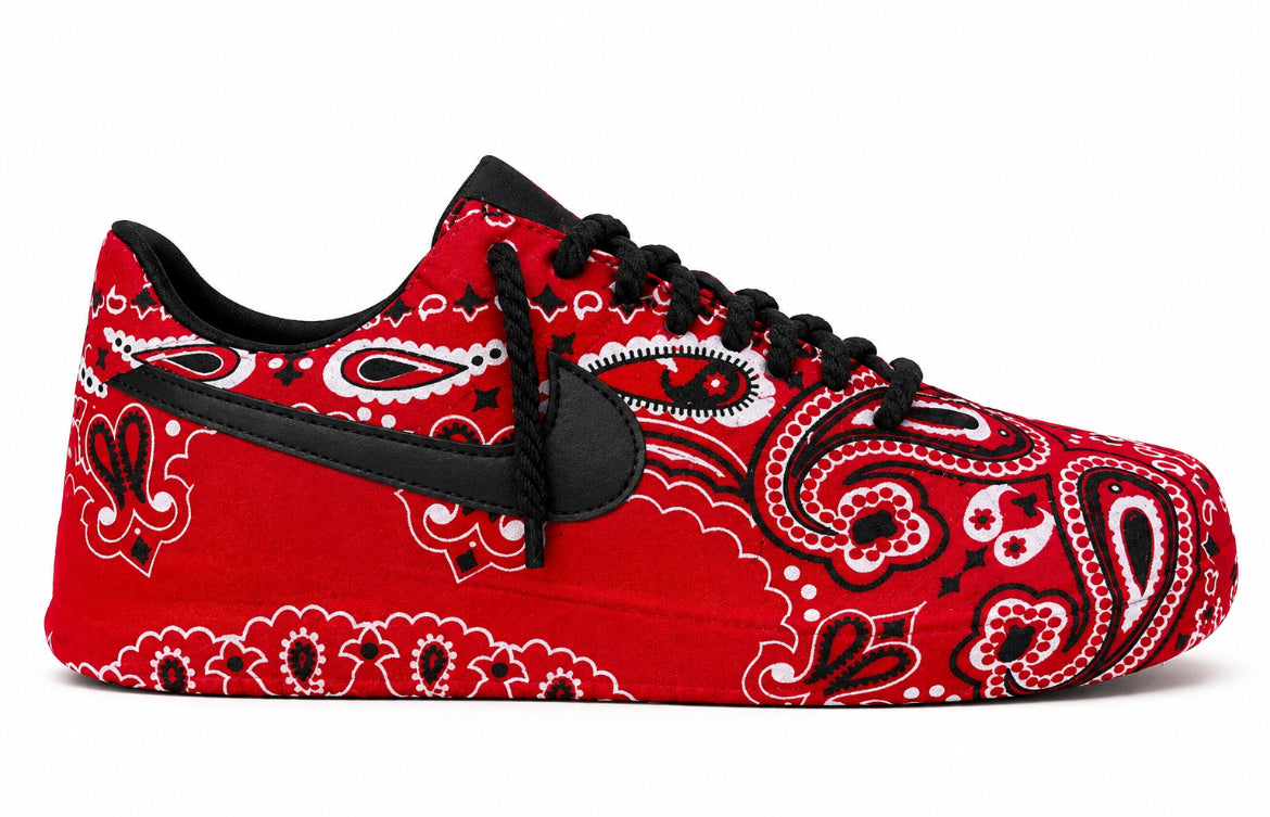 Red Paisley Bandana Sneaker