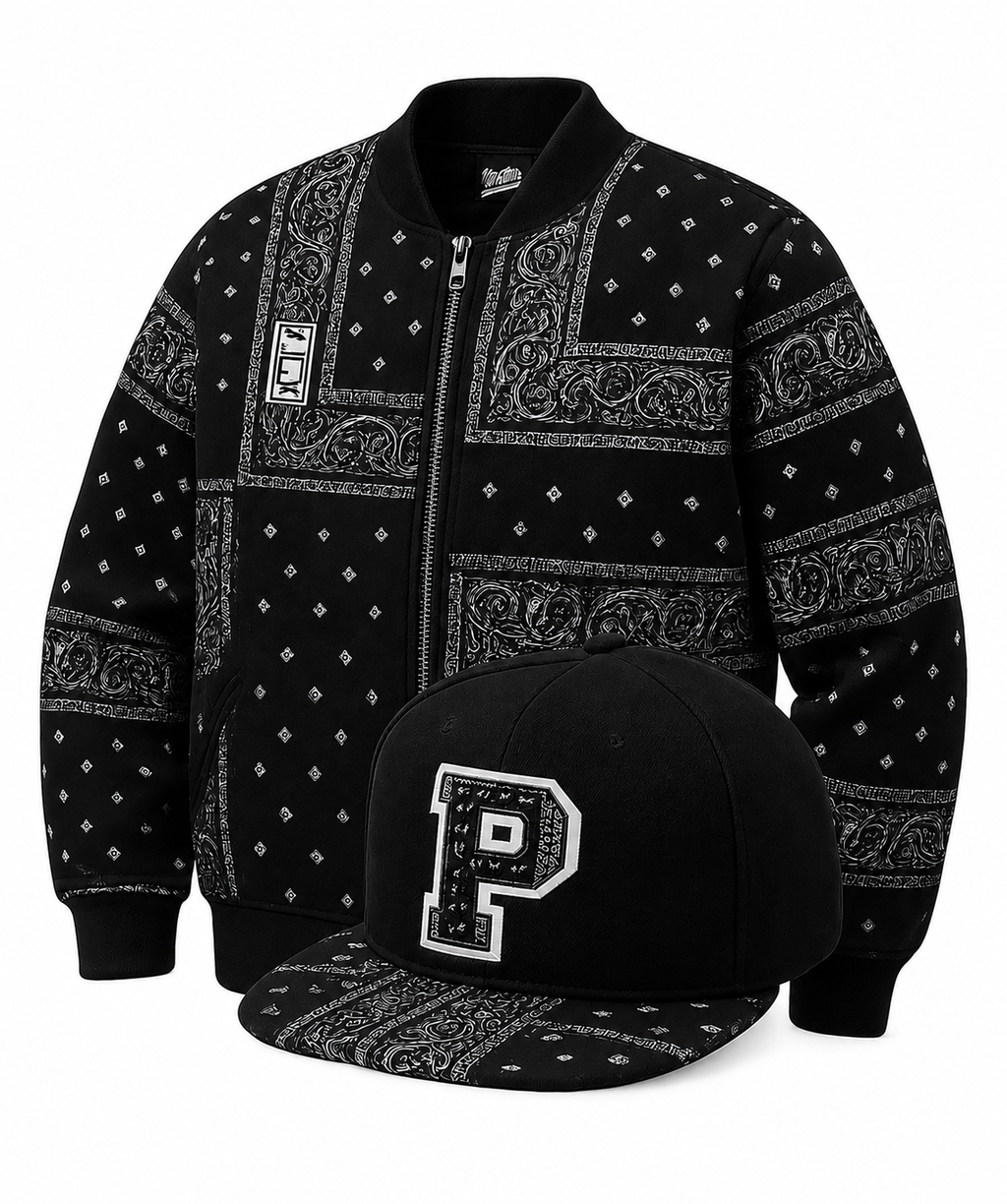 PIRU Heritage Paisley Bomber Jacket – Burgundy Edition