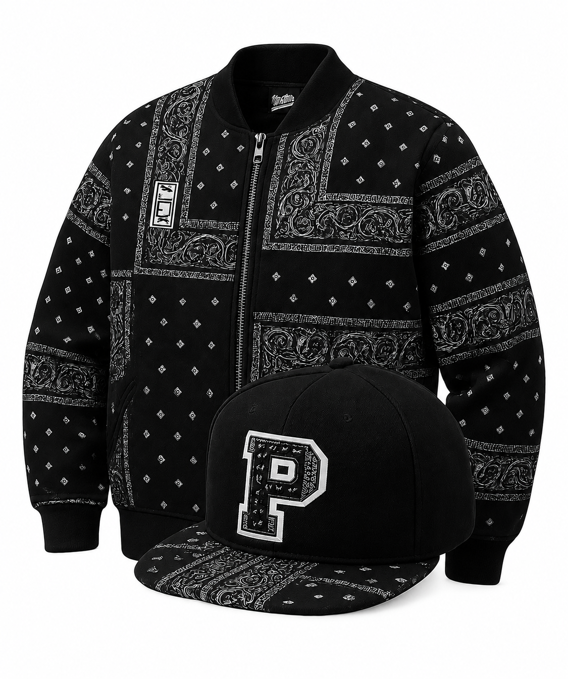 PIRU Heritage Paisley Bomber Jacket – Burgundy Edition