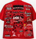Heavyweight Red Streetwear T-Shirt – Premium Oversized Graphic Tee