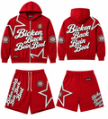 Bicken Back Bein Bool Red Tracksuit Set