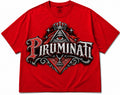 PIRUMINATI — Red Crown Edition Heavyweight Streetwear T-Shirt