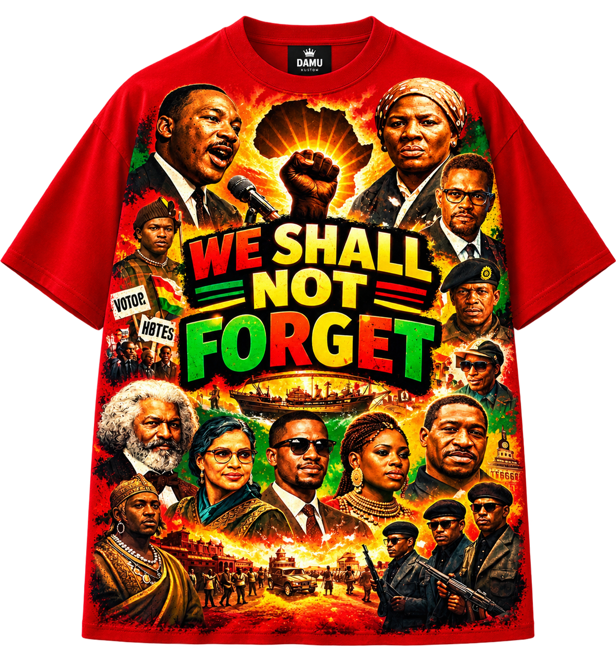 We Shall Not Forget – Red Heritage Graphic T-Shirt