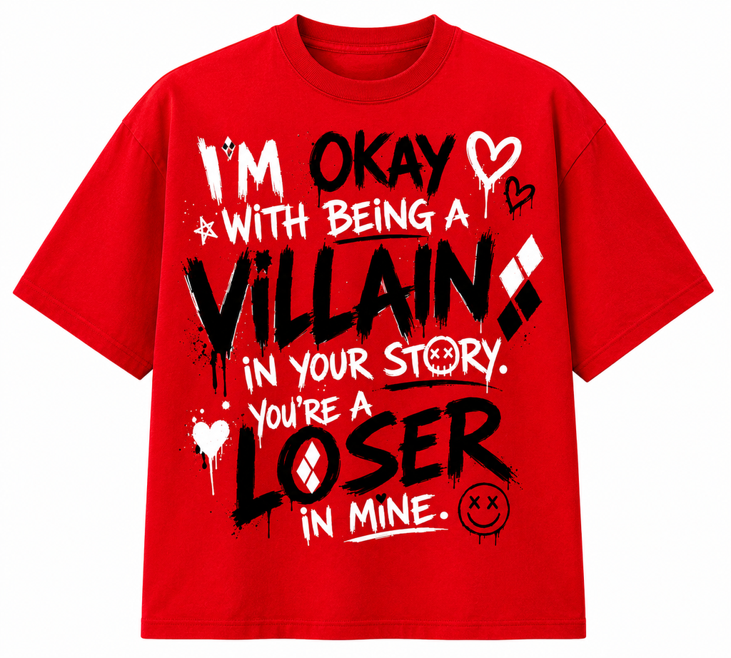 I’m Okay With Being a Villain Graphic Streetwear T-Shirt