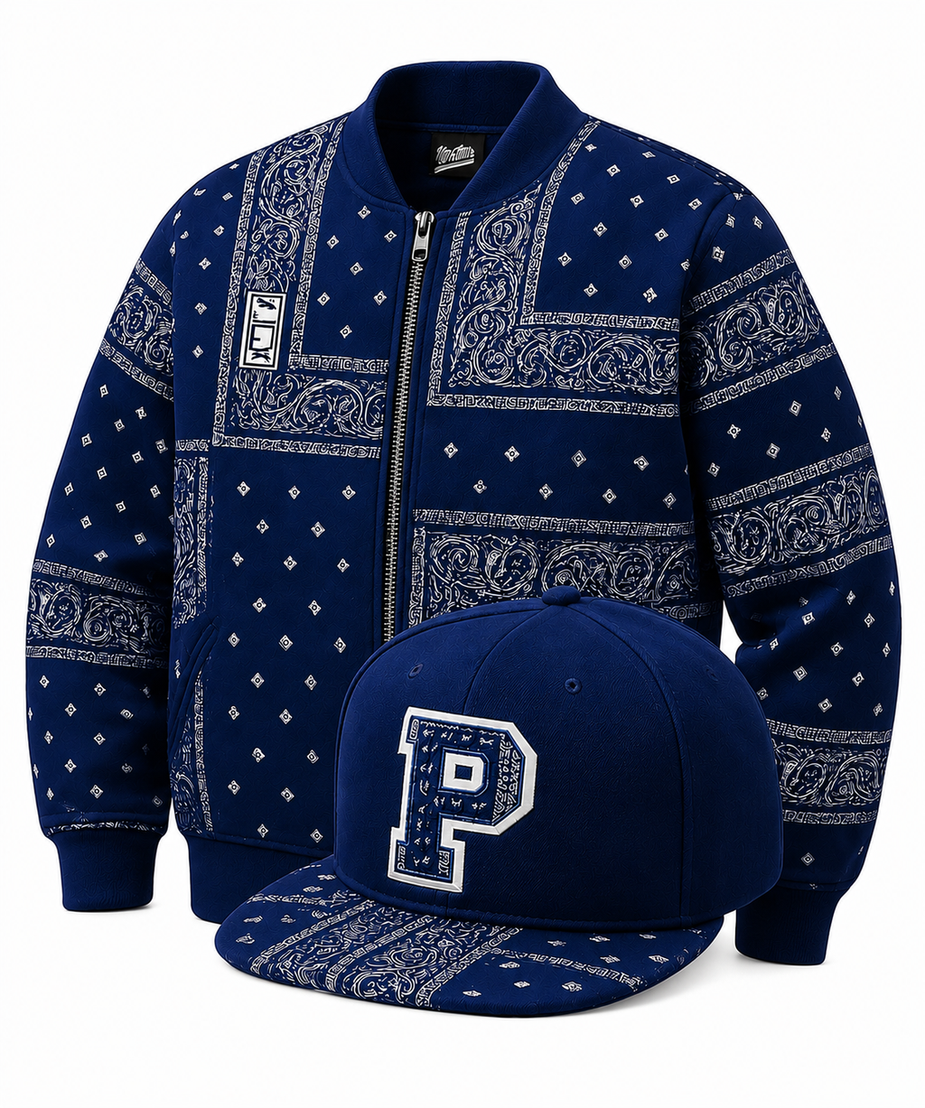 PIRU Heritage Paisley Bomber Jacket – Burgundy Edition