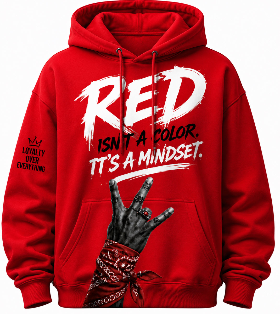 Red Isn’t a Color, It’s a Mindset™ | Premium Streetwear Graphic Hoodie