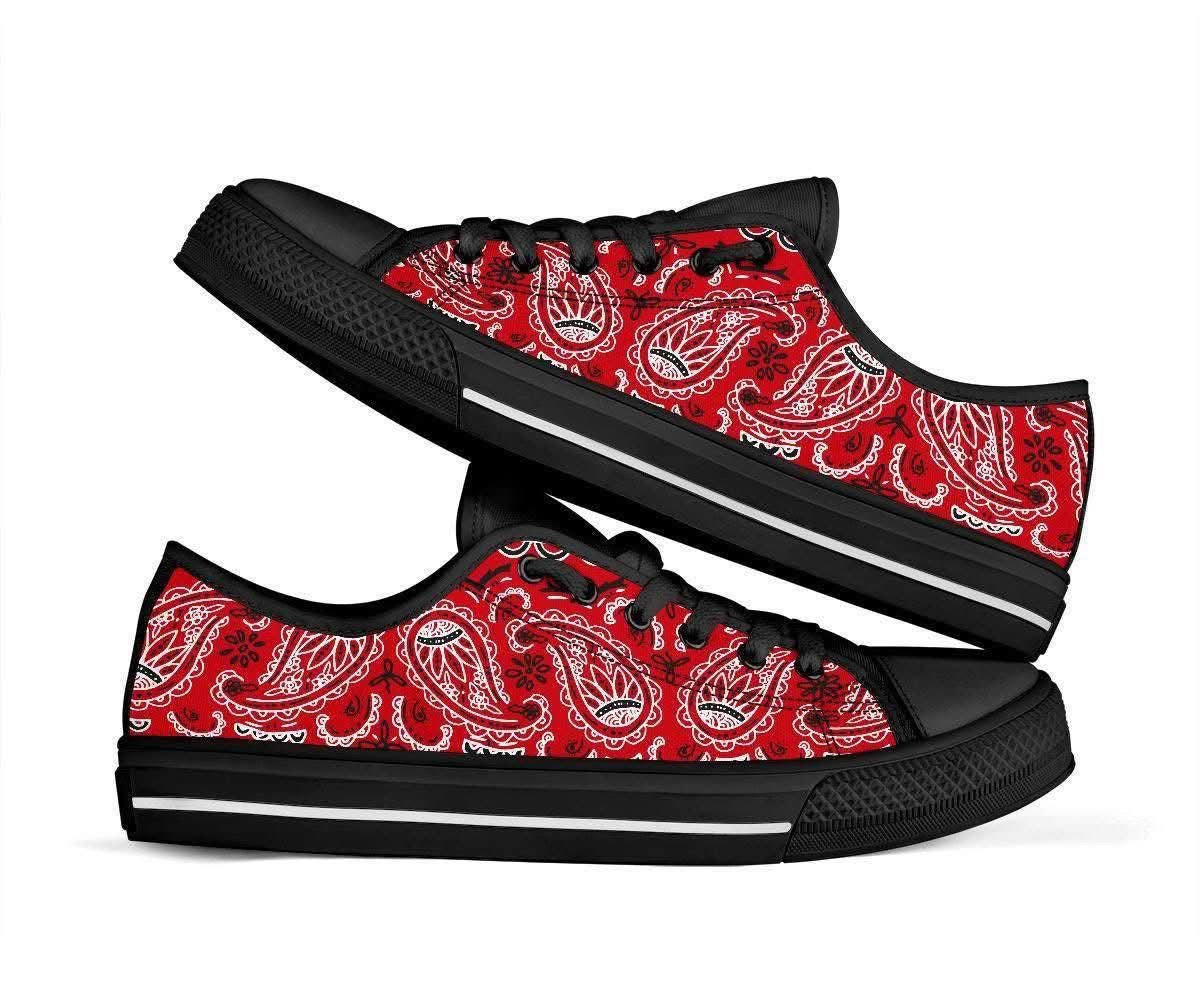 Paisley Pattern Low-Top Canvas Sneakers | Classic Streetwear Shoes