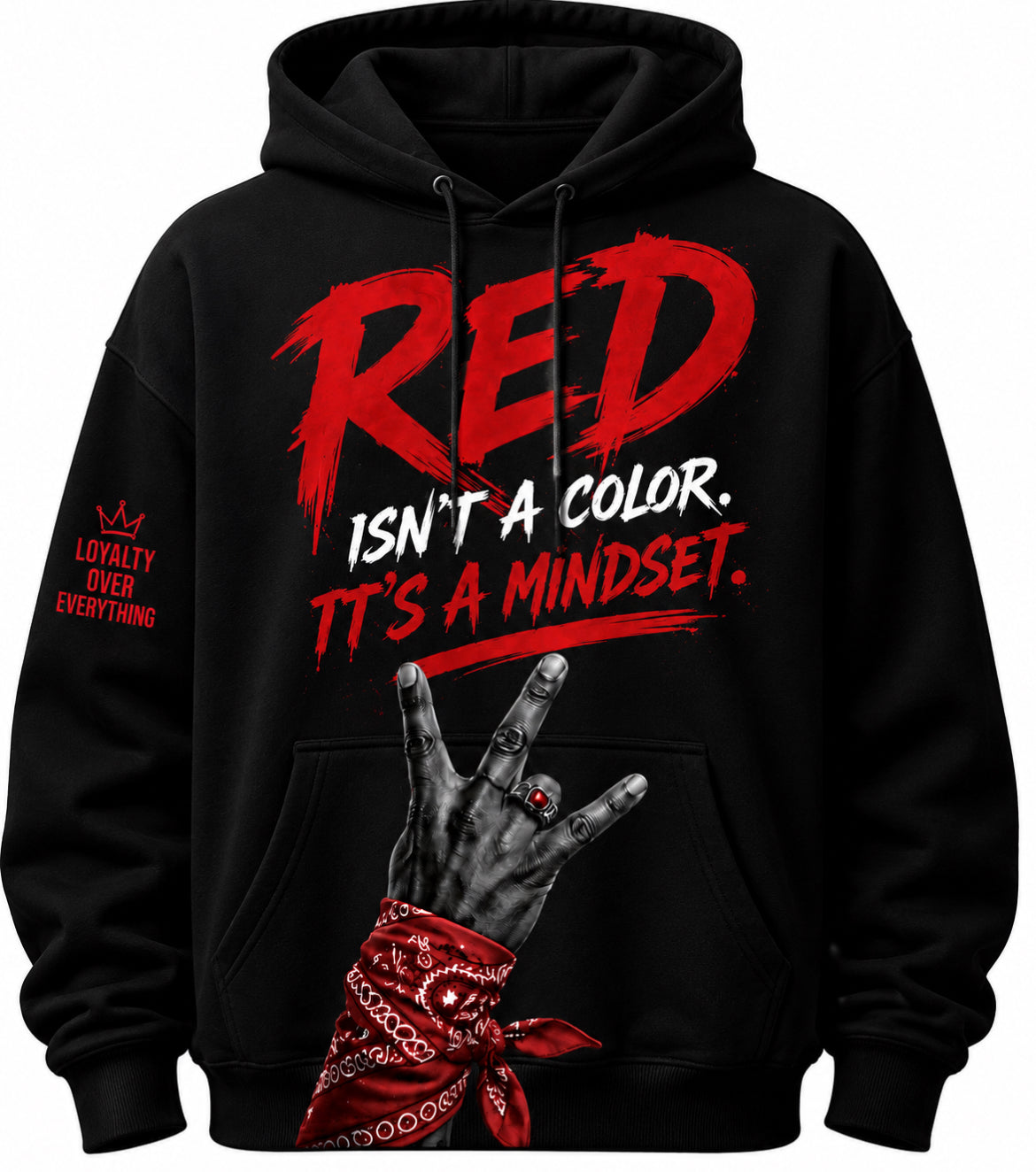 Red Isn’t a Color, It’s a Mindset™ | Premium Streetwear Graphic Hoodie