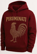 PIRUMINATI™ Heritage Rooster Hoodie – Burgundy & Gold Edition