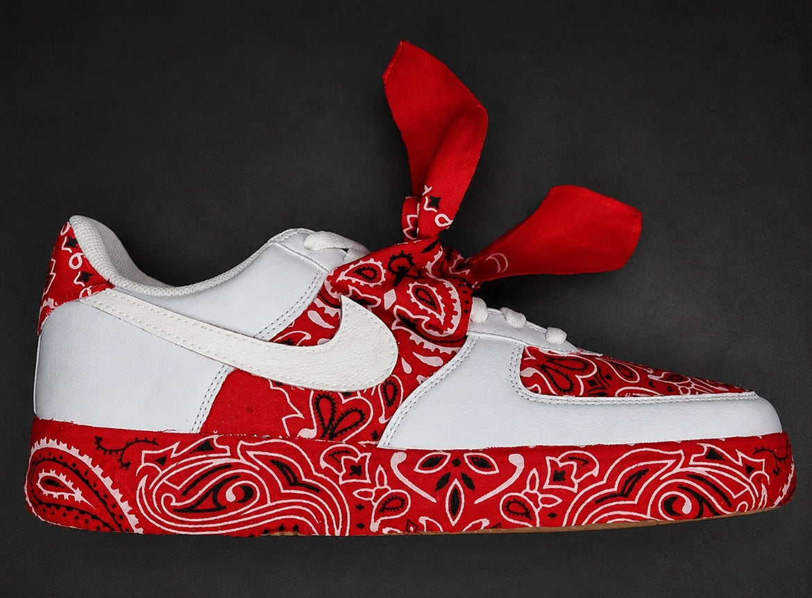 Custom Red Paisley AF1