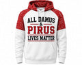 All Damus & Pirus Lives Matter Paisley Hoodie | Red & White Streetwear Pullover