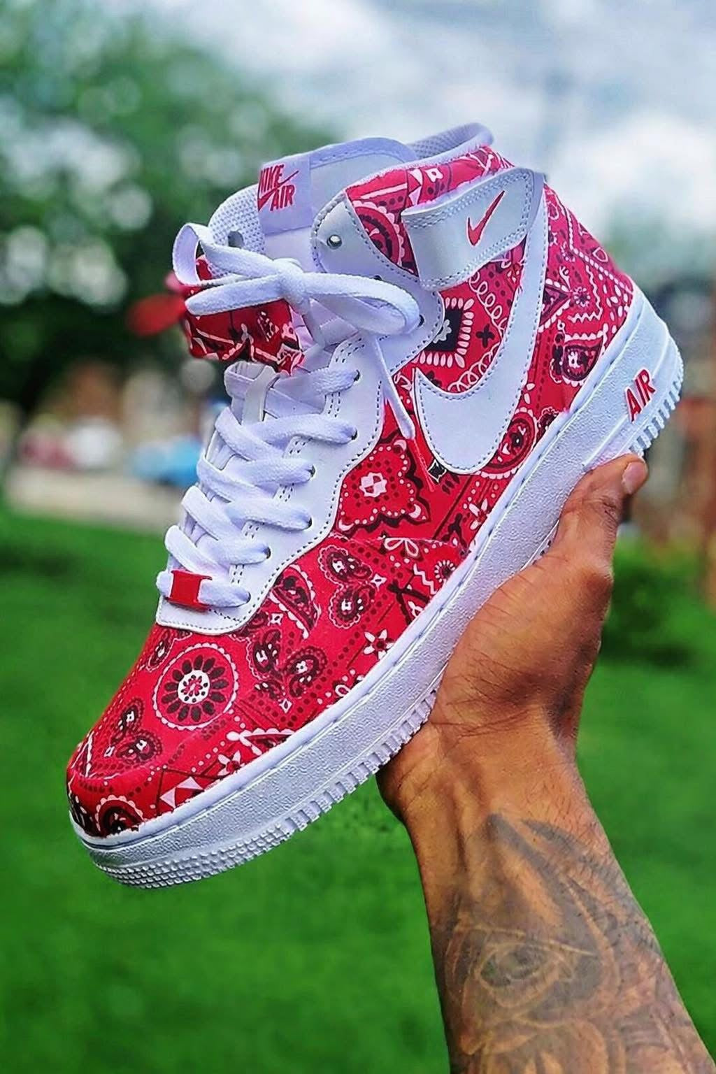 Paisley Custom High-Top Sneakers