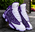Purple Paisley Custom Air Jordan 13s Sneakers