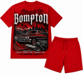 Straight Up Bompton Red T-Shirt & Shorts Set